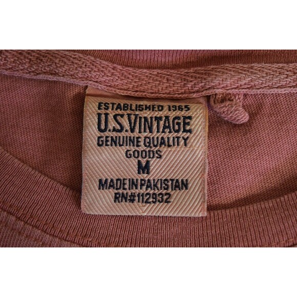 Mens Medium Harvest Caye Belize Stay Salty Red Long Sleeve Vintage Look Shirt - Picture 4 of 6